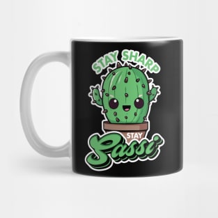 Stay Sharp, Stay Sassy (dark) Mug